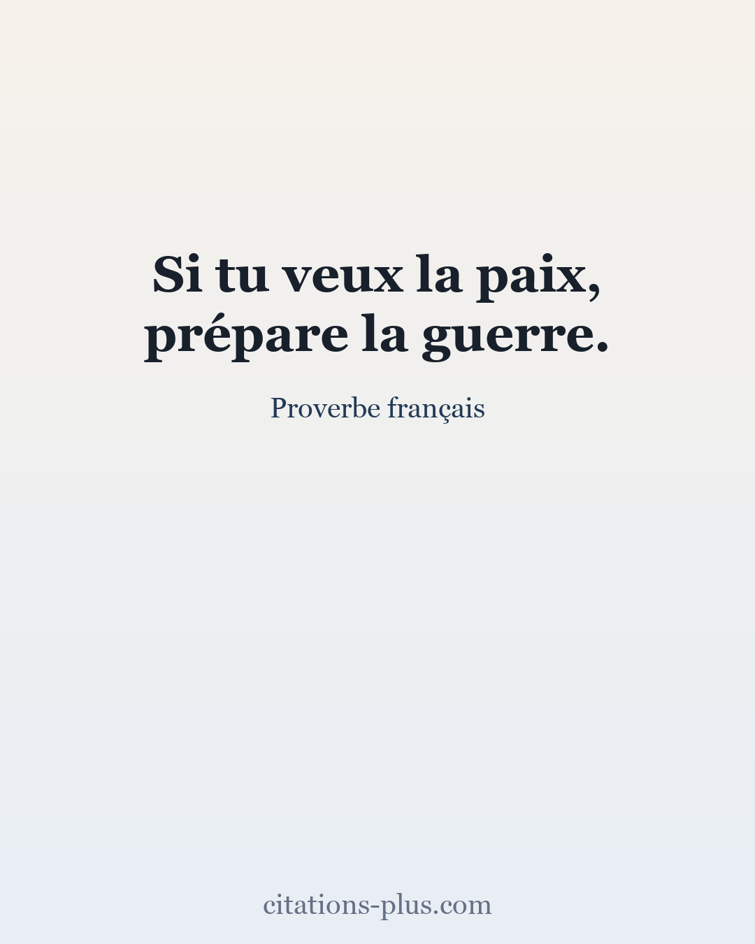 Carte Premium clair — Proverbe français