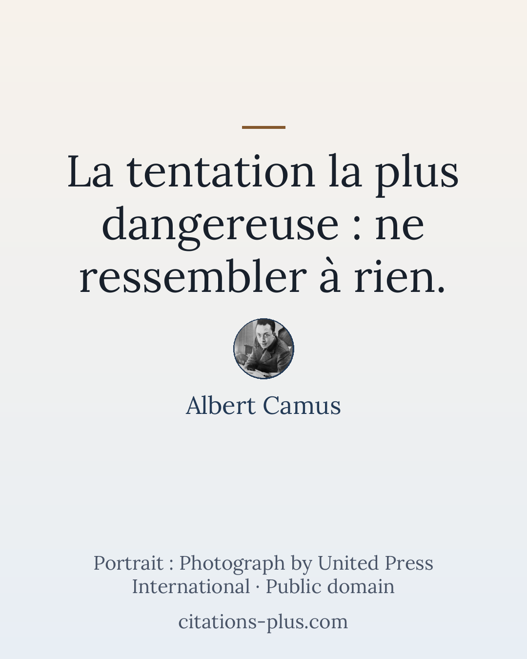 Carte Premium clair — Albert Camus