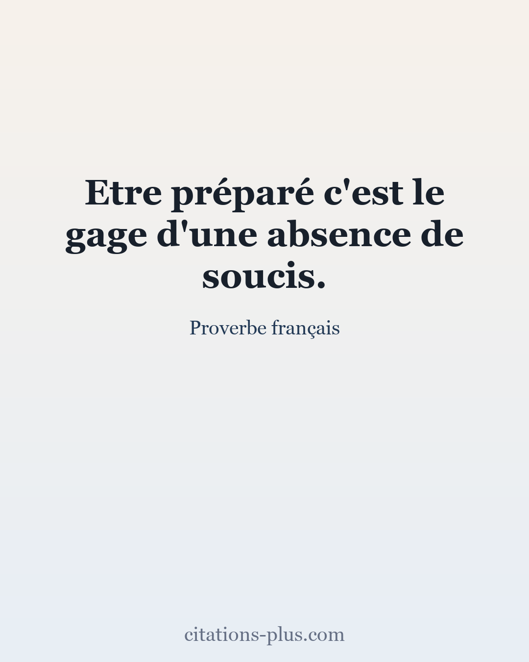 Carte Premium clair — Proverbe français