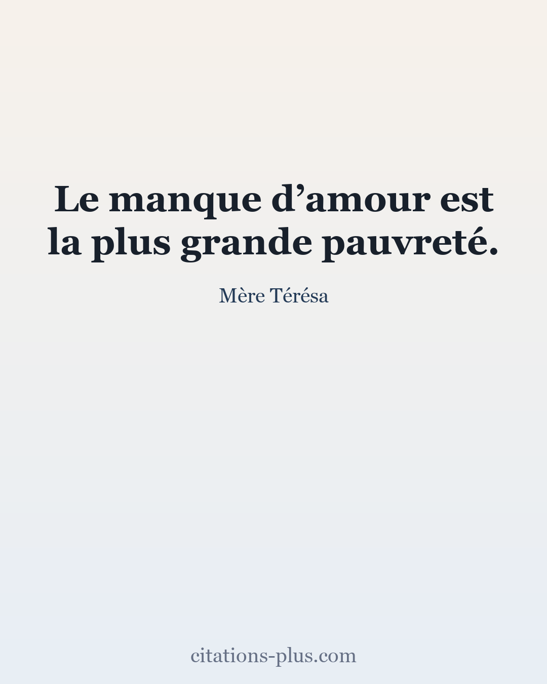 Carte Premium clair — Mère Térésa