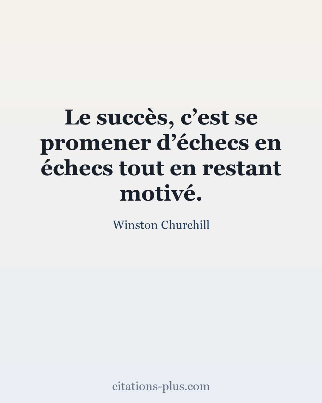 Carte Premium clair — Winston Churchill