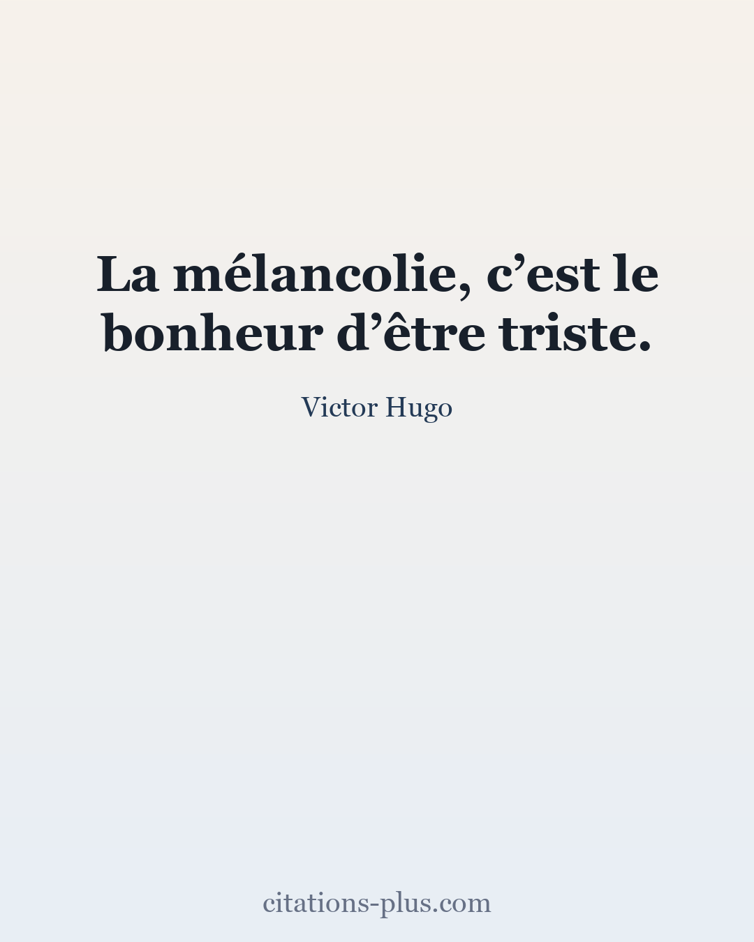 Carte Premium clair — Victor Hugo