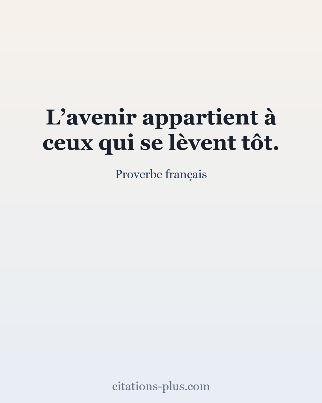 Carte Premium clair — Proverbe français