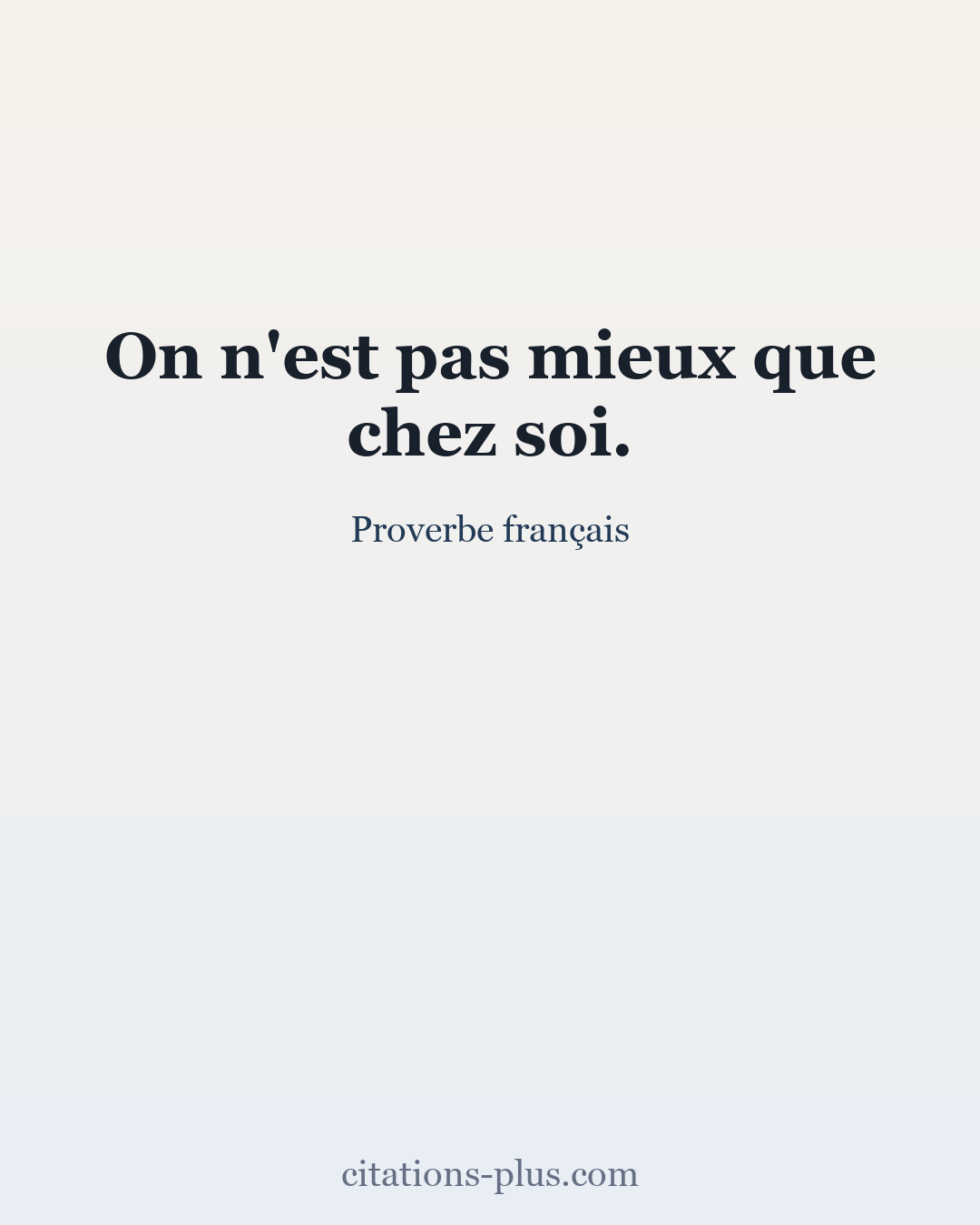 Carte Premium clair — Proverbe français