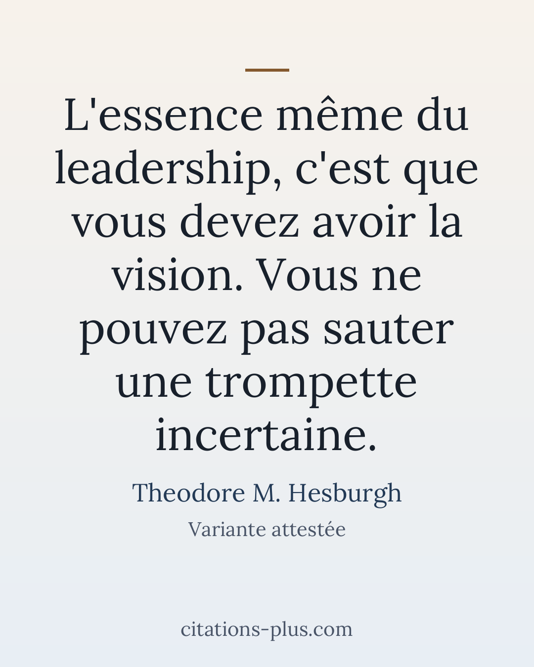 Carte Premium clair — Theodore M. Hesburgh