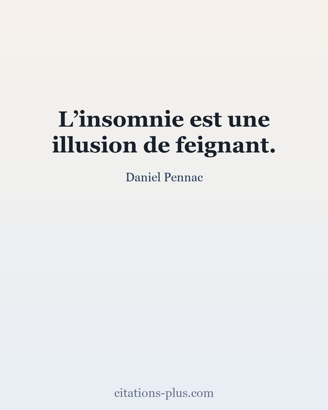 Carte Premium clair — Daniel Pennac