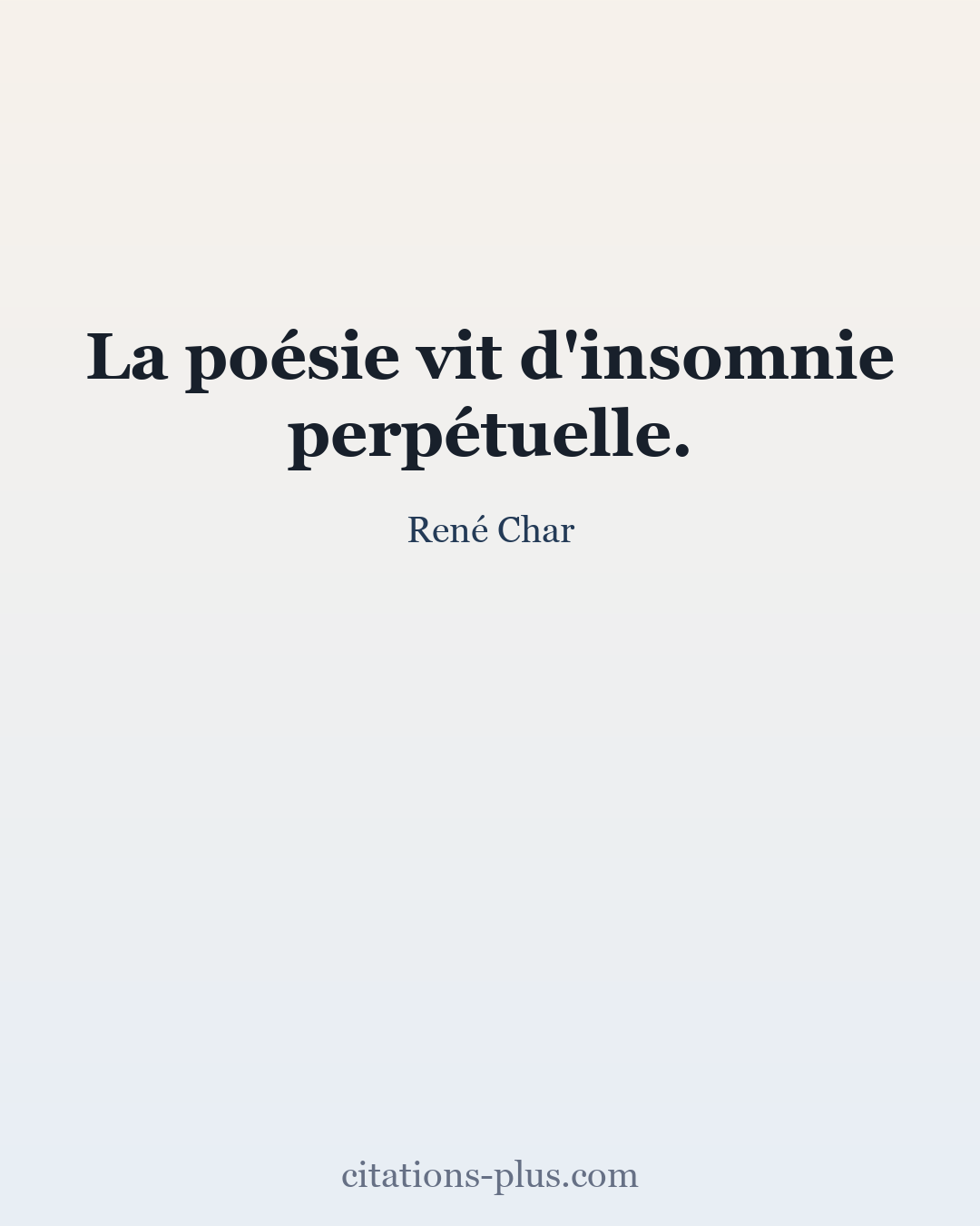 Carte Premium clair — René Char
