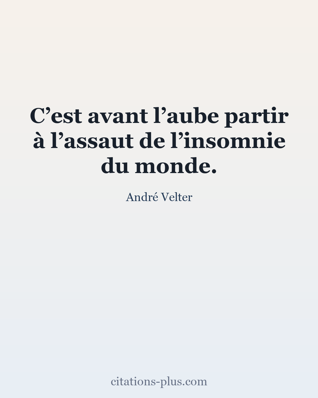 Carte Premium clair — André Velter