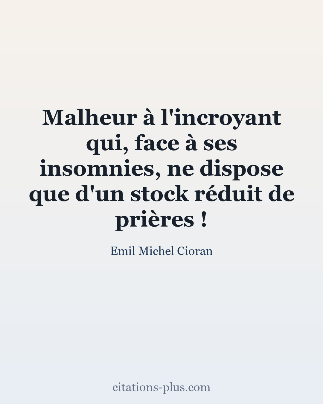 Carte Premium clair — Emil Michel Cioran