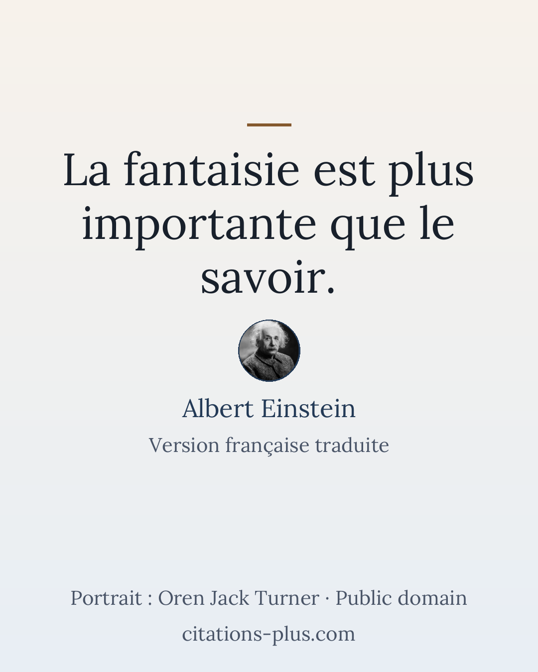 Carte Premium clair — Albert Einstein