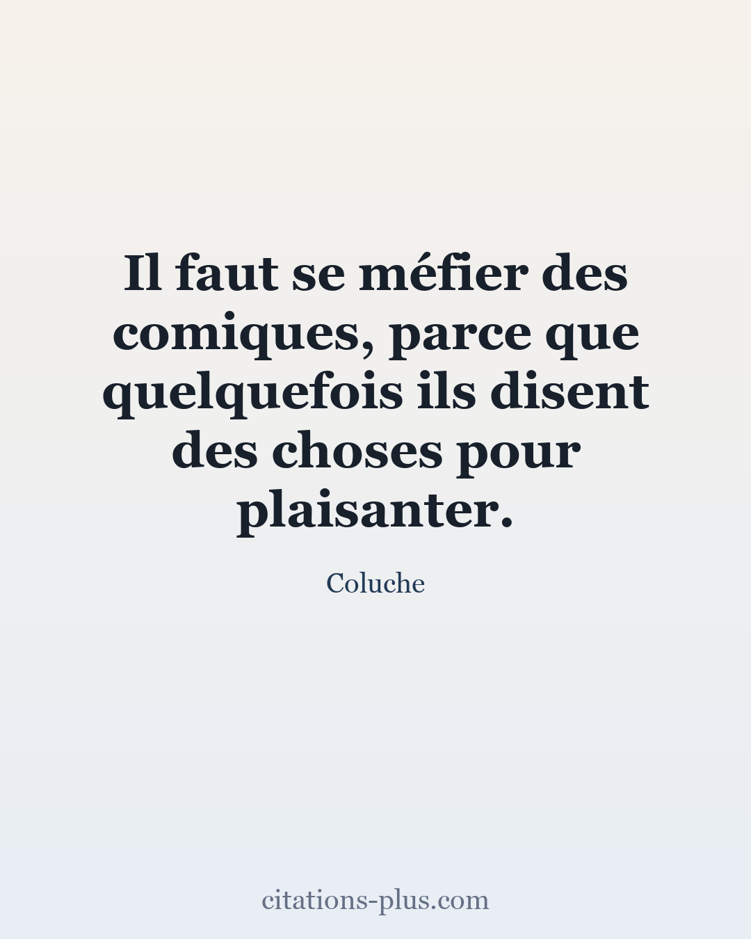 Carte Premium clair — Coluche