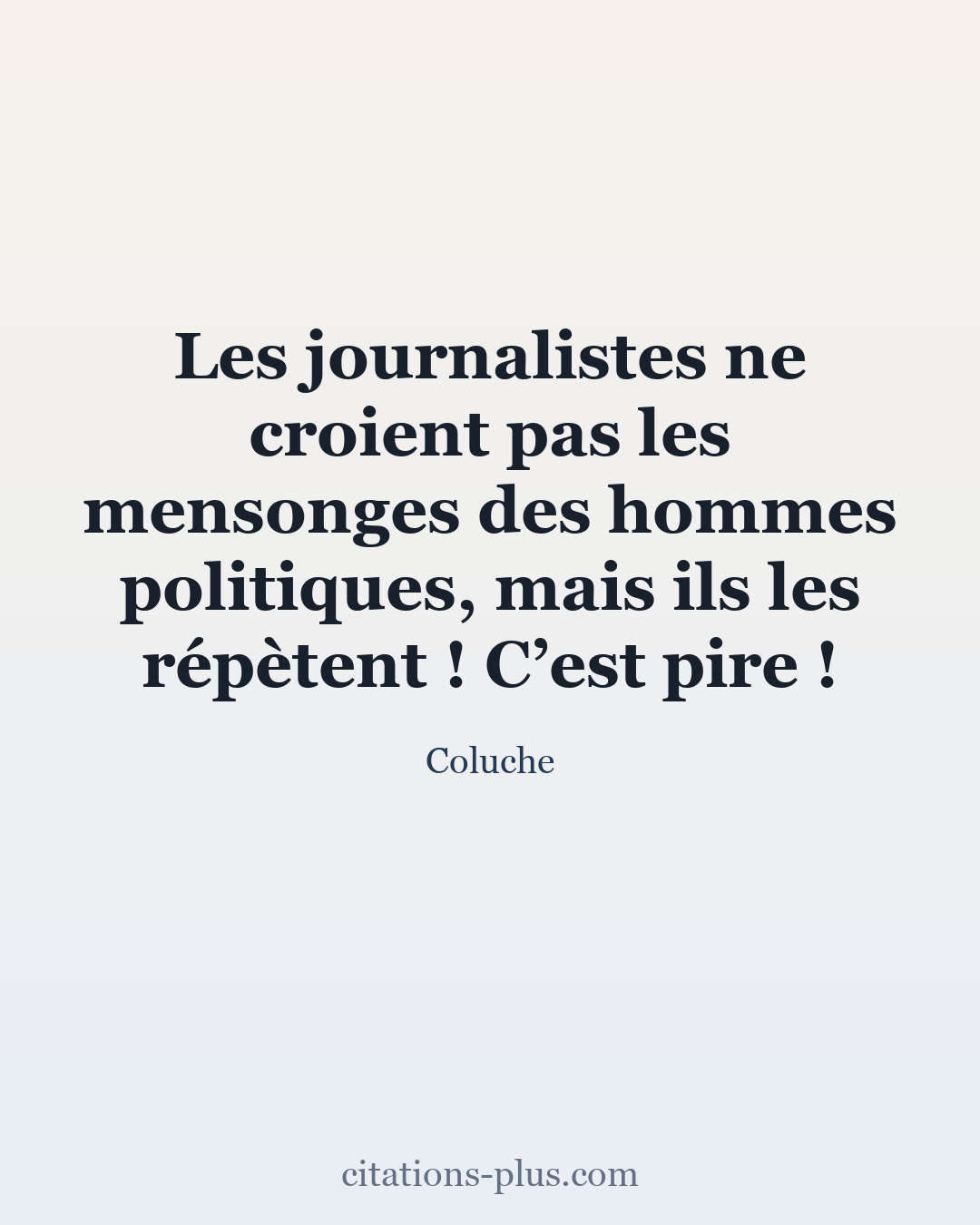 Carte Premium clair — Coluche
