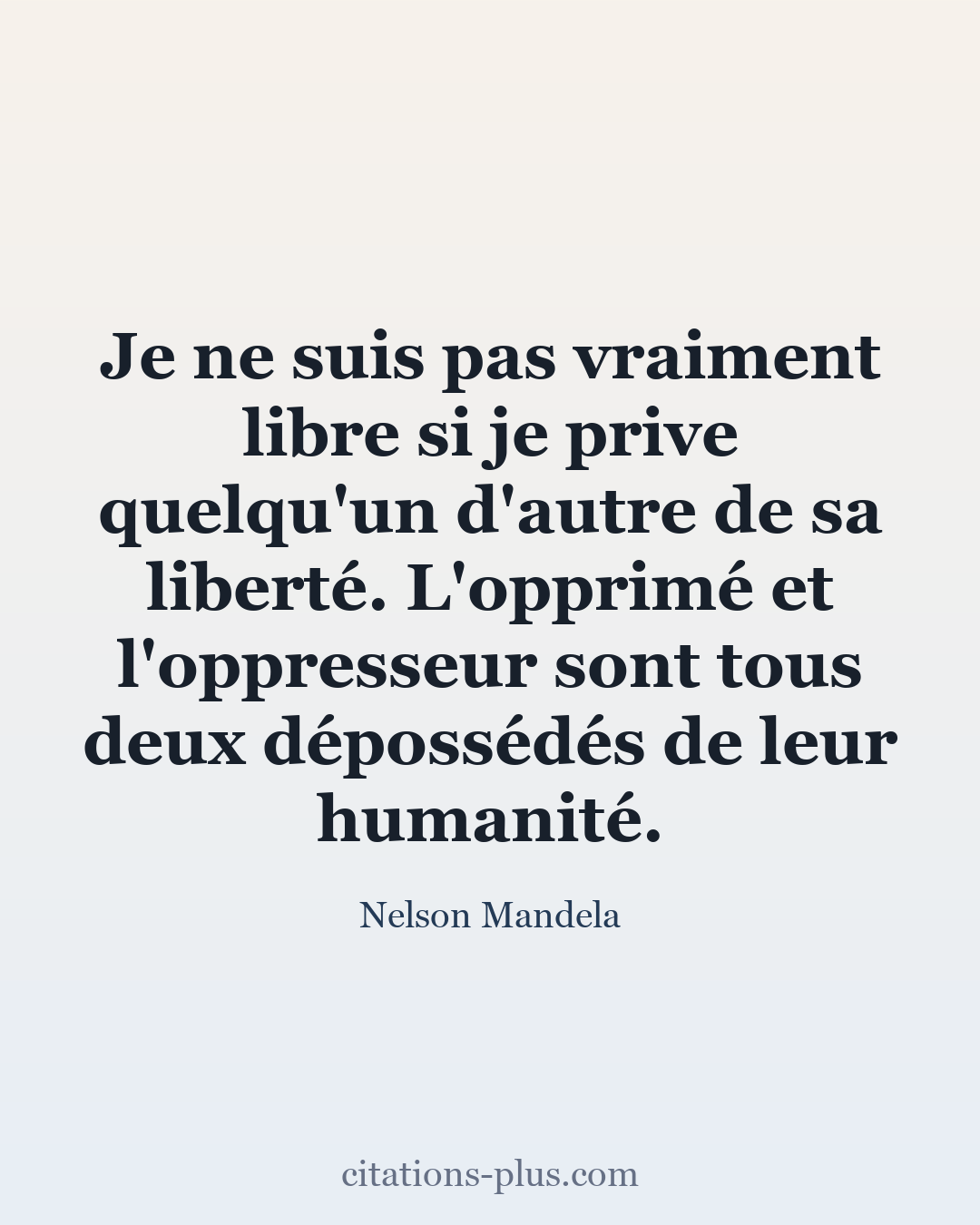 Carte Premium clair — Nelson Mandela