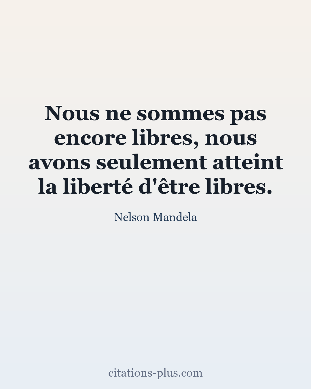 Carte Premium clair — Nelson Mandela