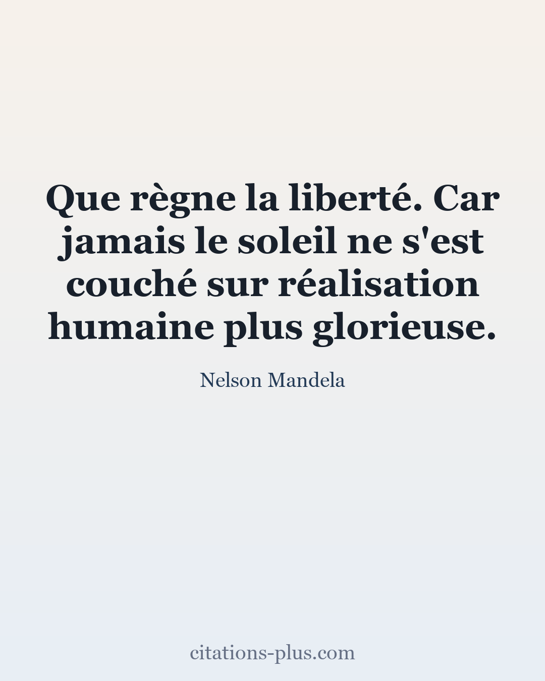 Carte Premium clair — Nelson Mandela