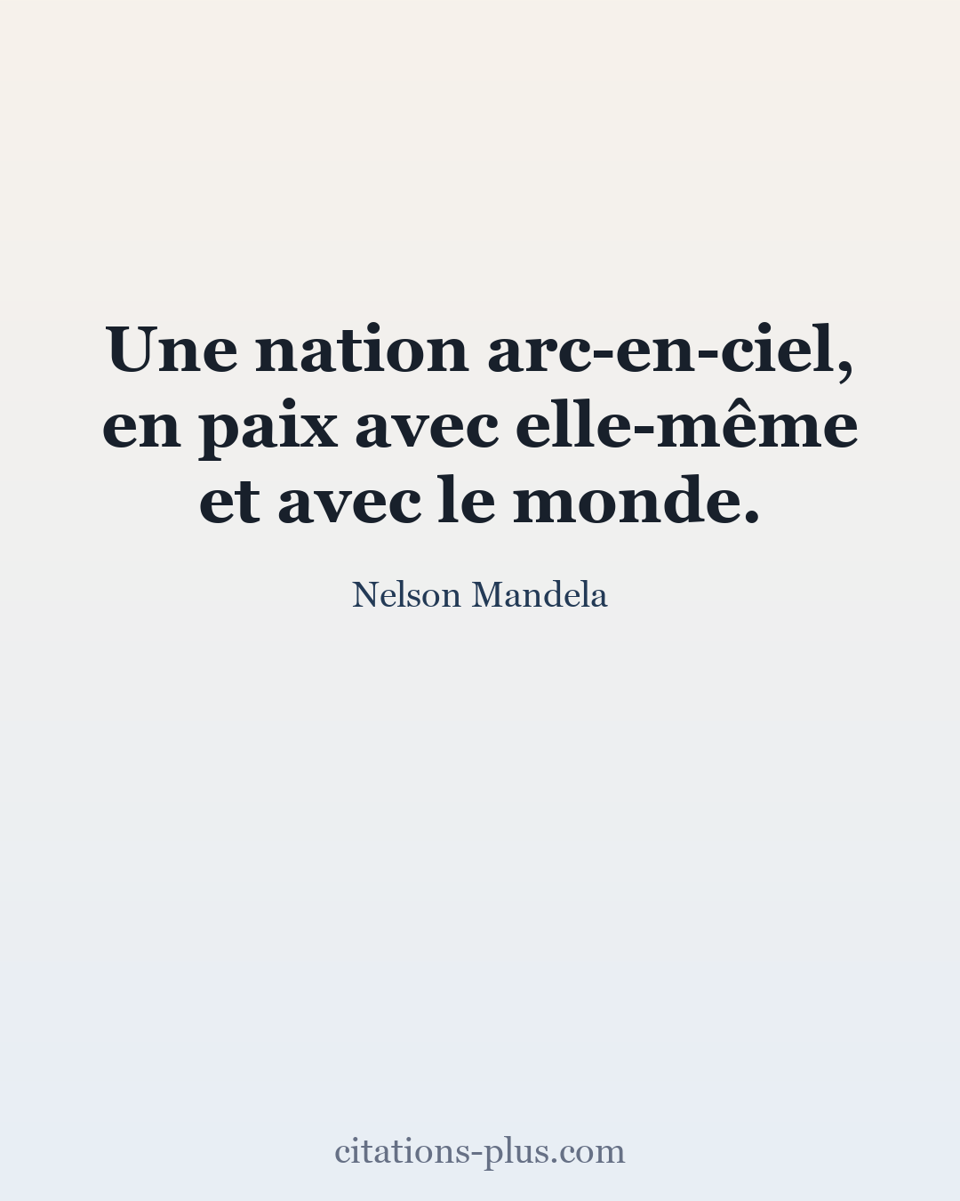 Carte Premium clair — Nelson Mandela