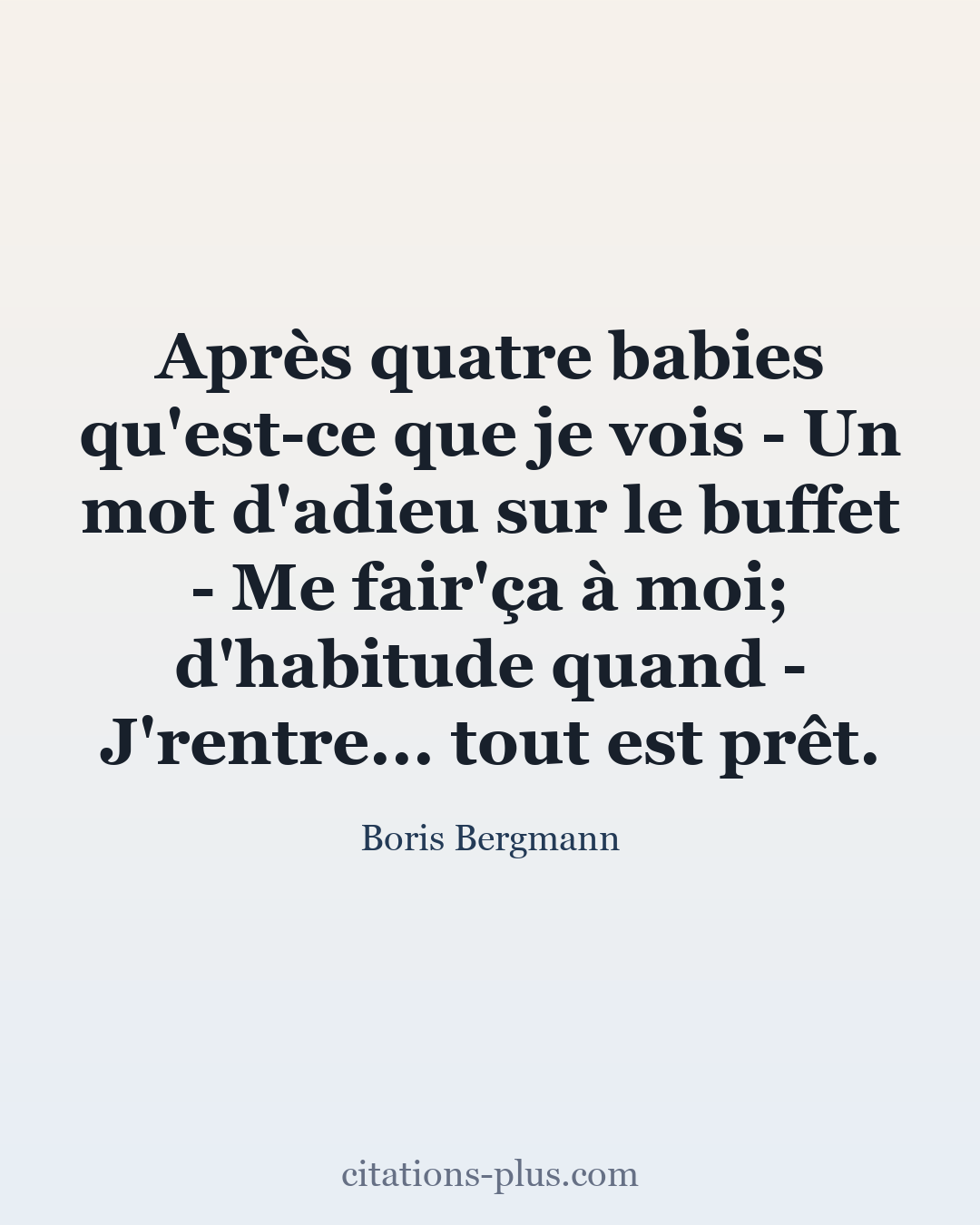 Carte Premium clair — Boris Bergmann