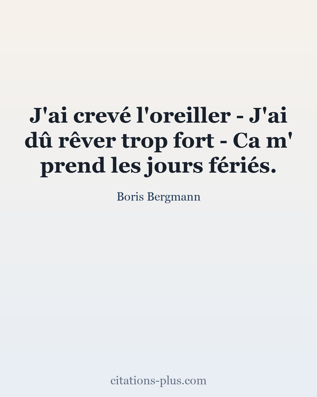 Carte Premium clair — Boris Bergmann