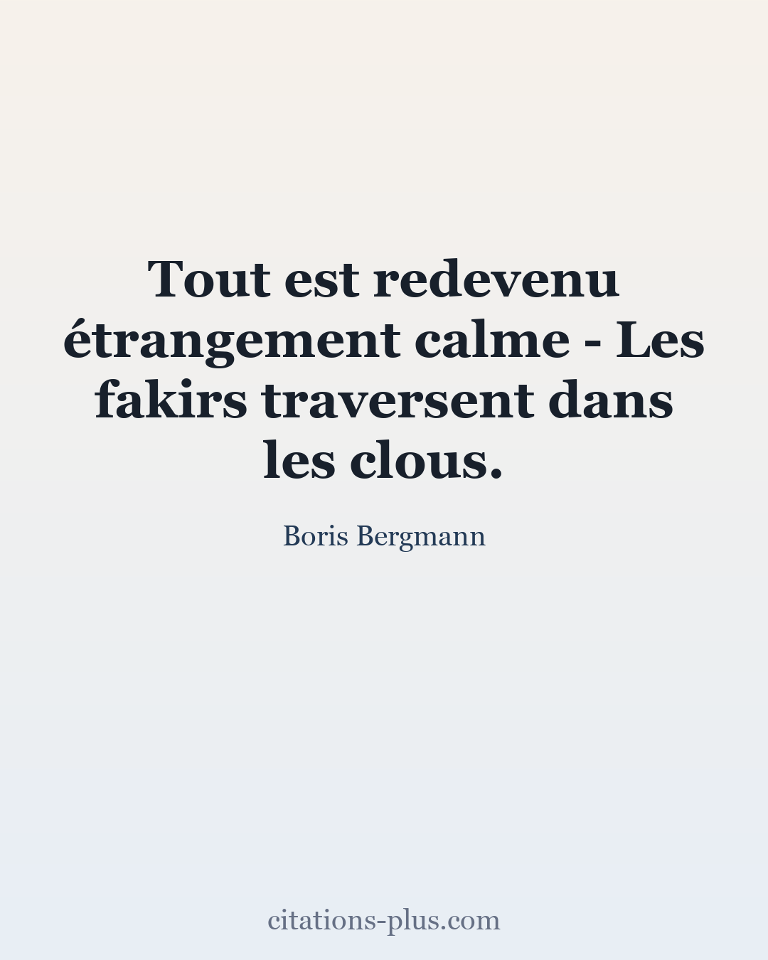 Carte Premium clair — Boris Bergmann