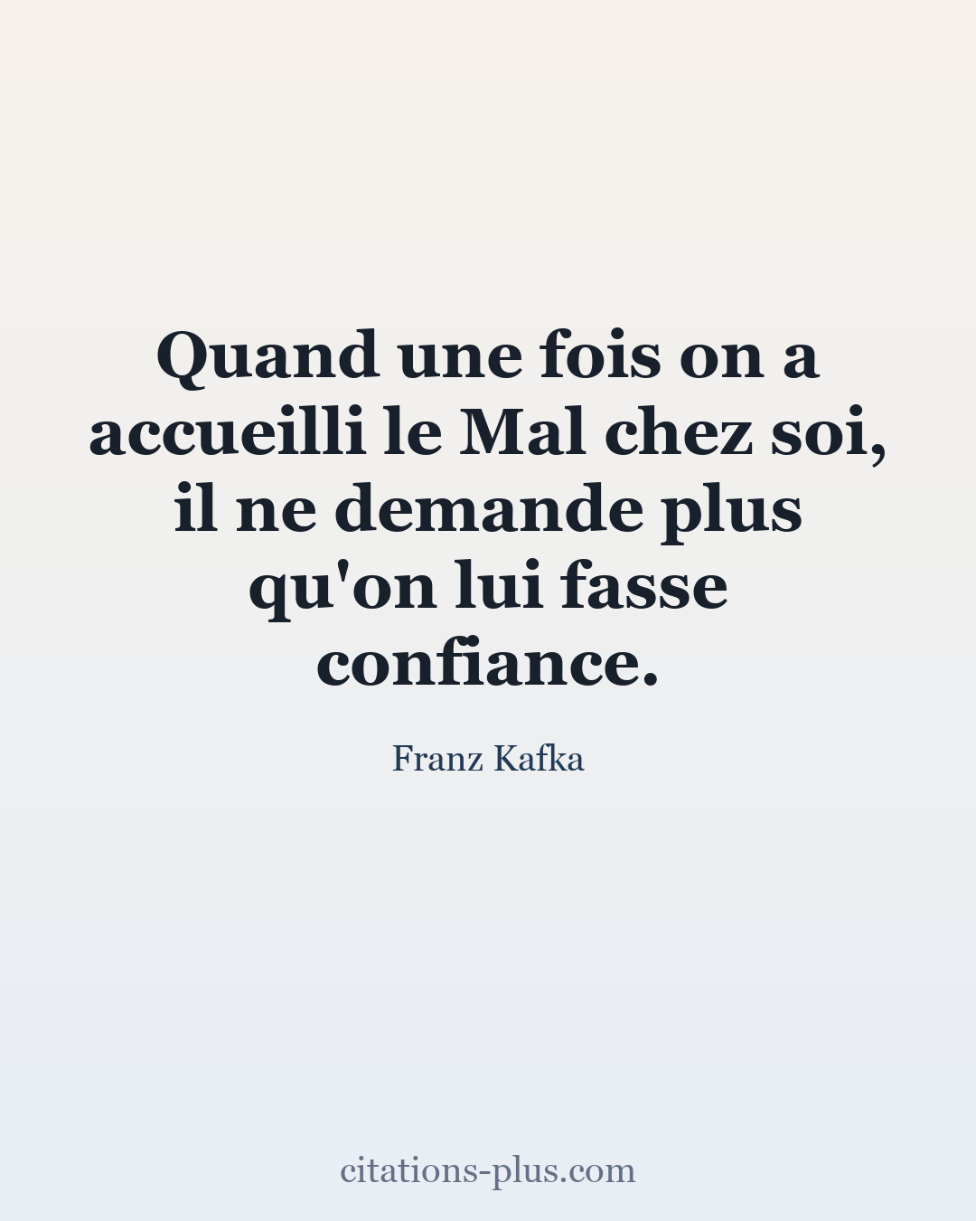Carte Premium clair — Franz Kafka