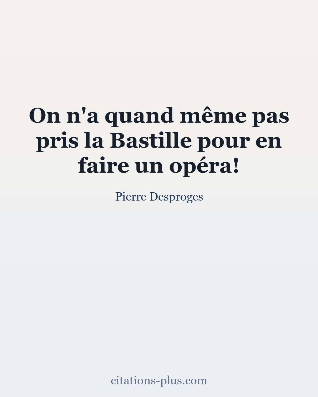 Carte Premium clair — Pierre Desproges