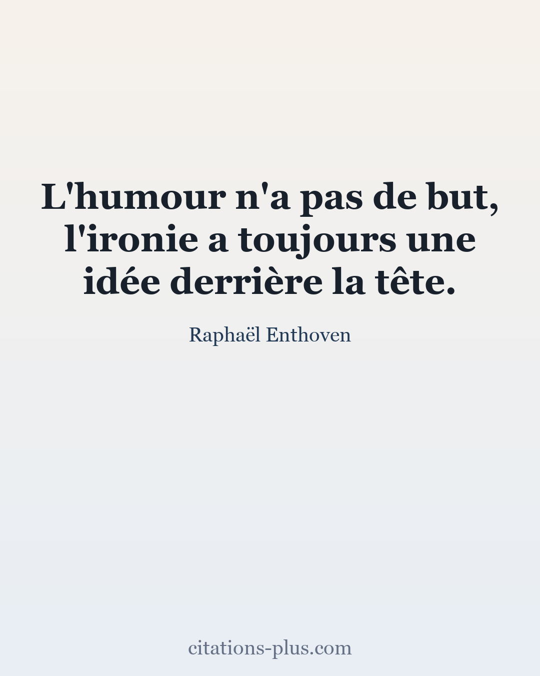 Carte Premium clair — Raphaël Enthoven