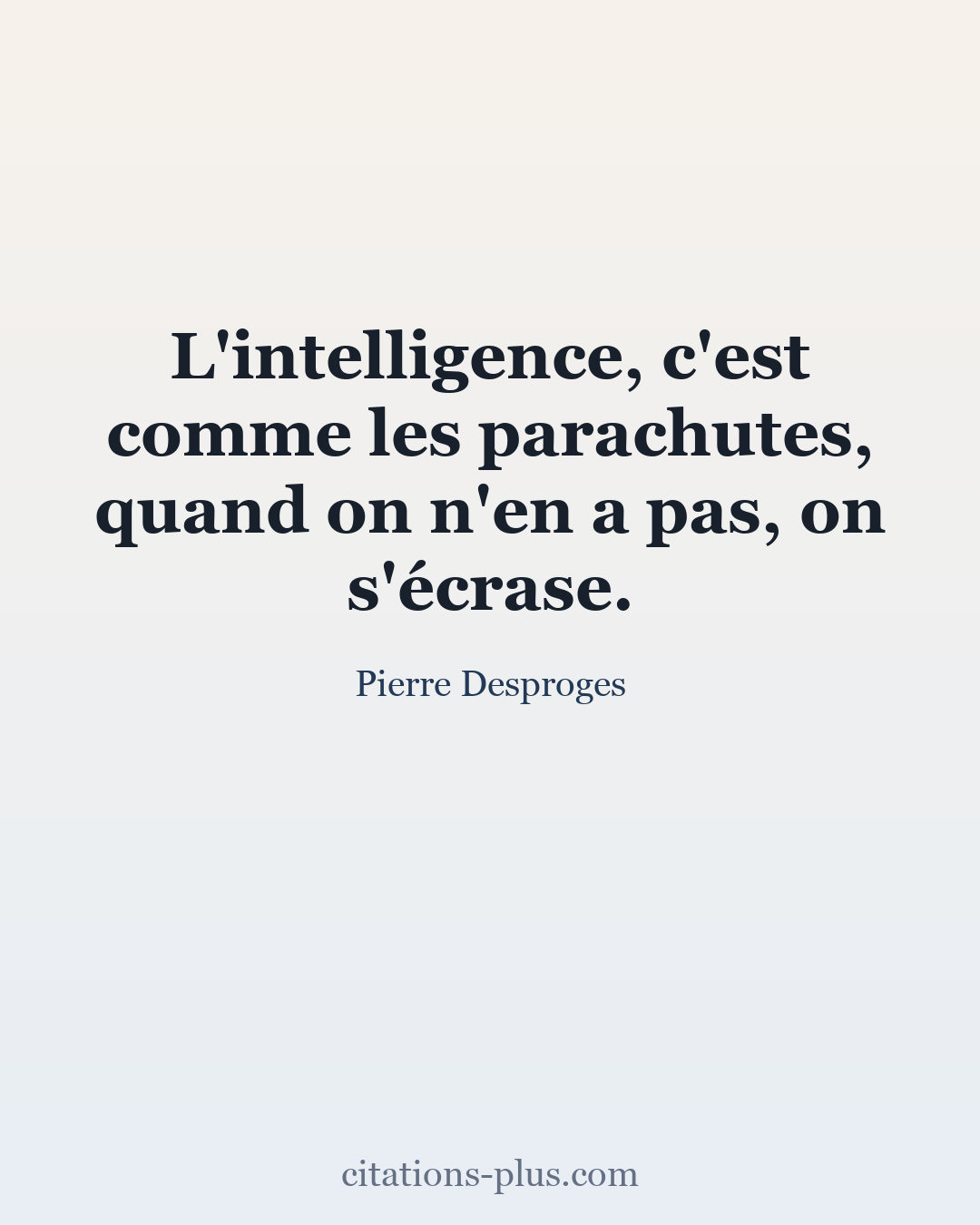 Carte Premium clair — Pierre Desproges