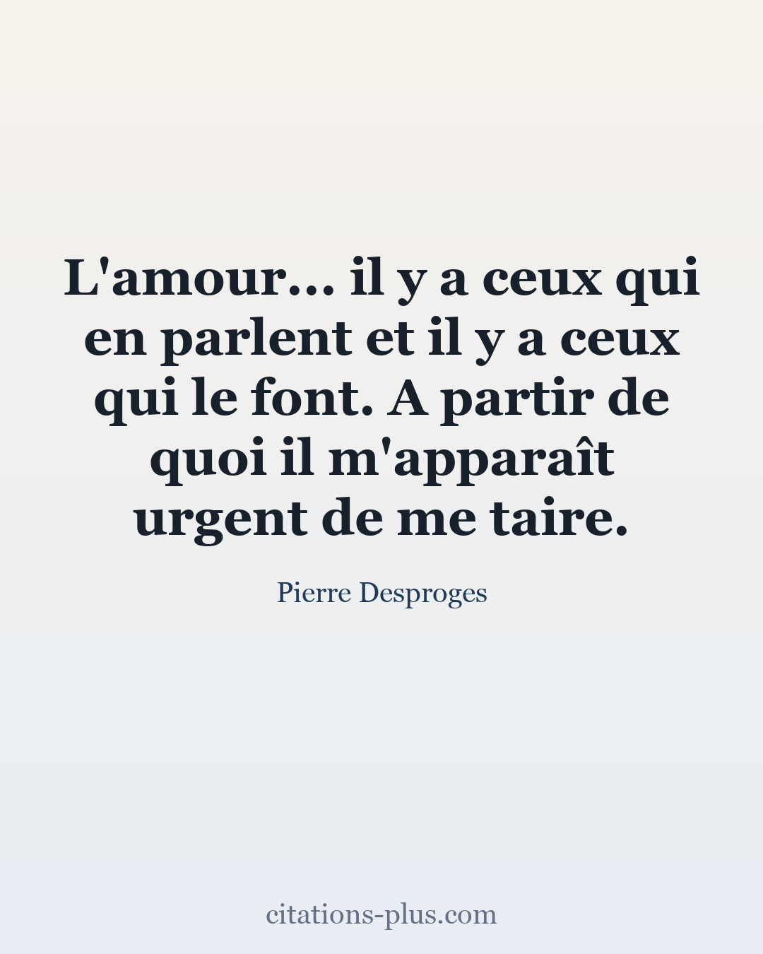 Carte Premium clair — Pierre Desproges