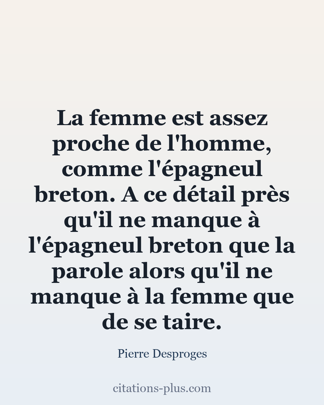 Carte Premium clair — Pierre Desproges