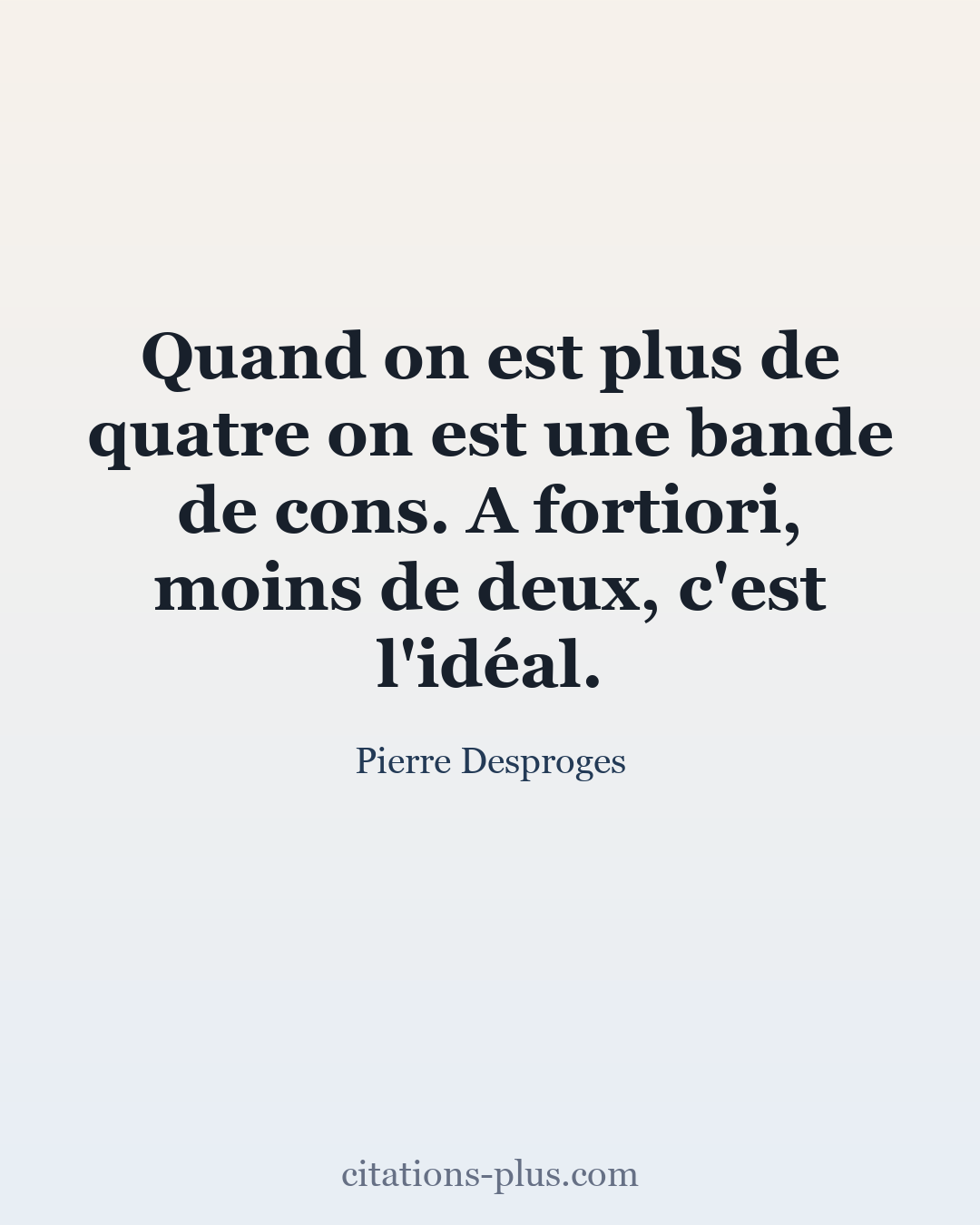 Carte Premium clair — Pierre Desproges