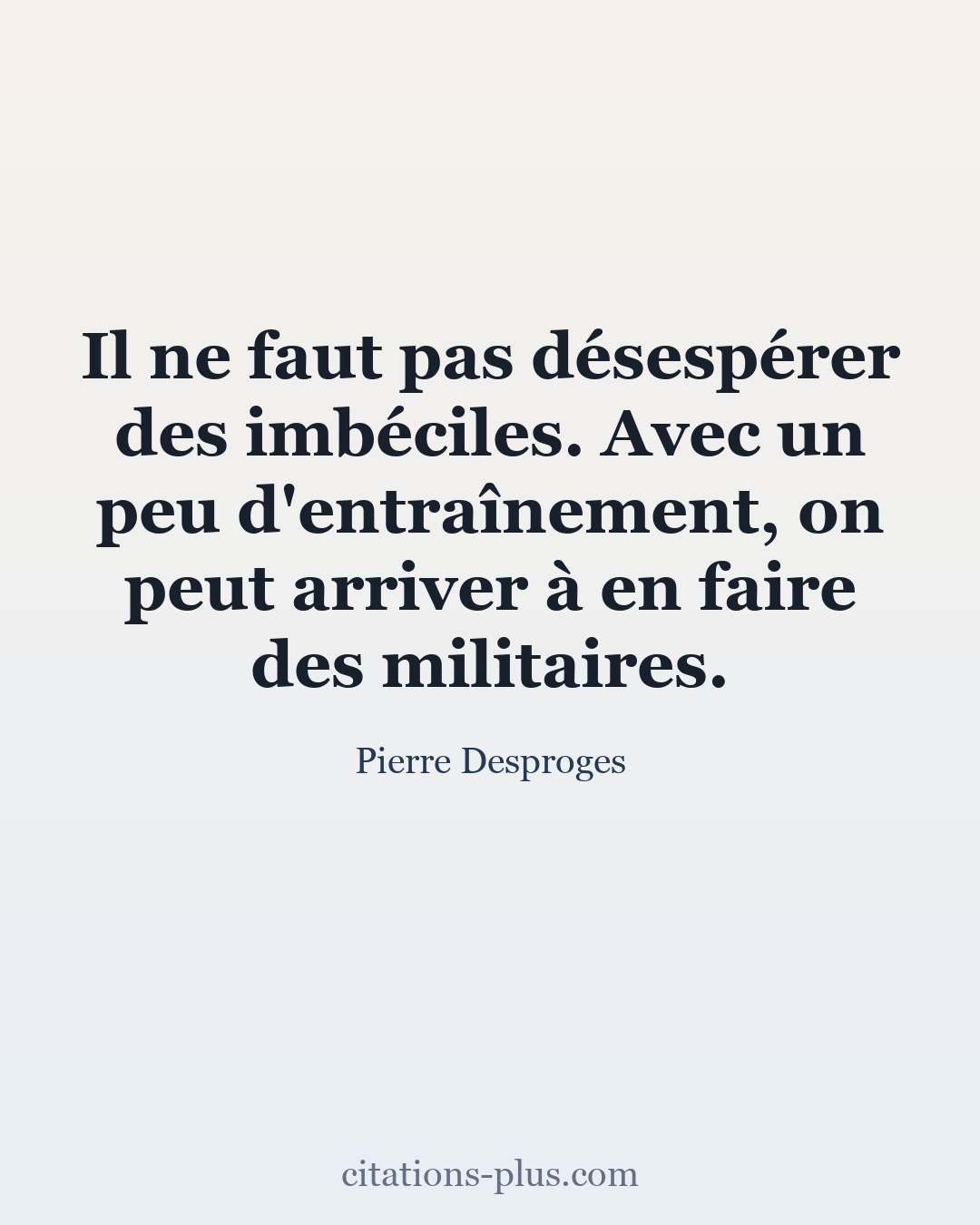 Carte Premium clair — Pierre Desproges