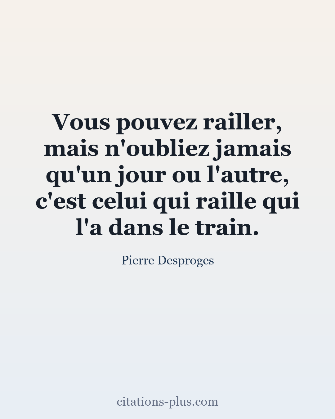 Carte Premium clair — Pierre Desproges