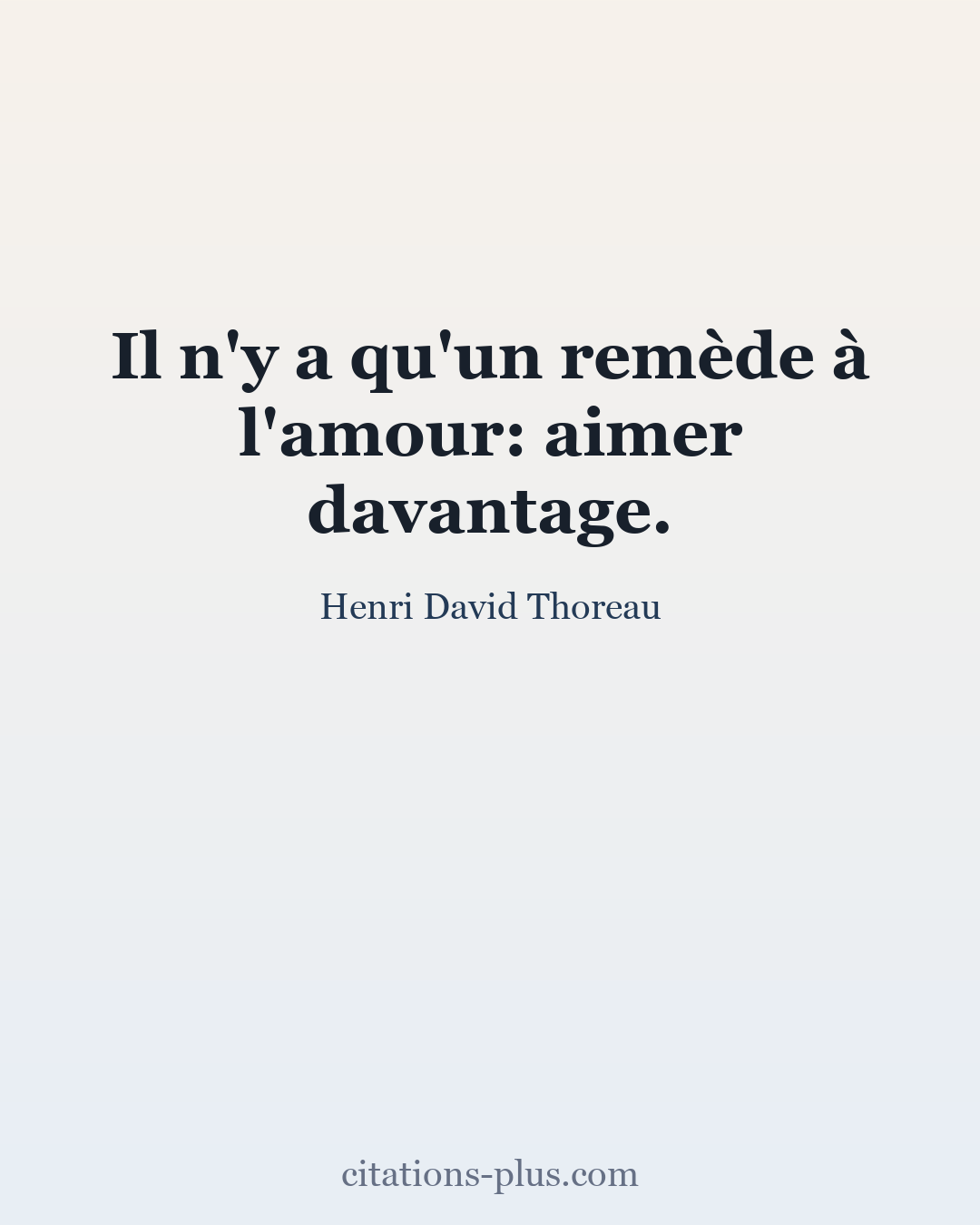 Carte Premium clair — Henry David Thoreau