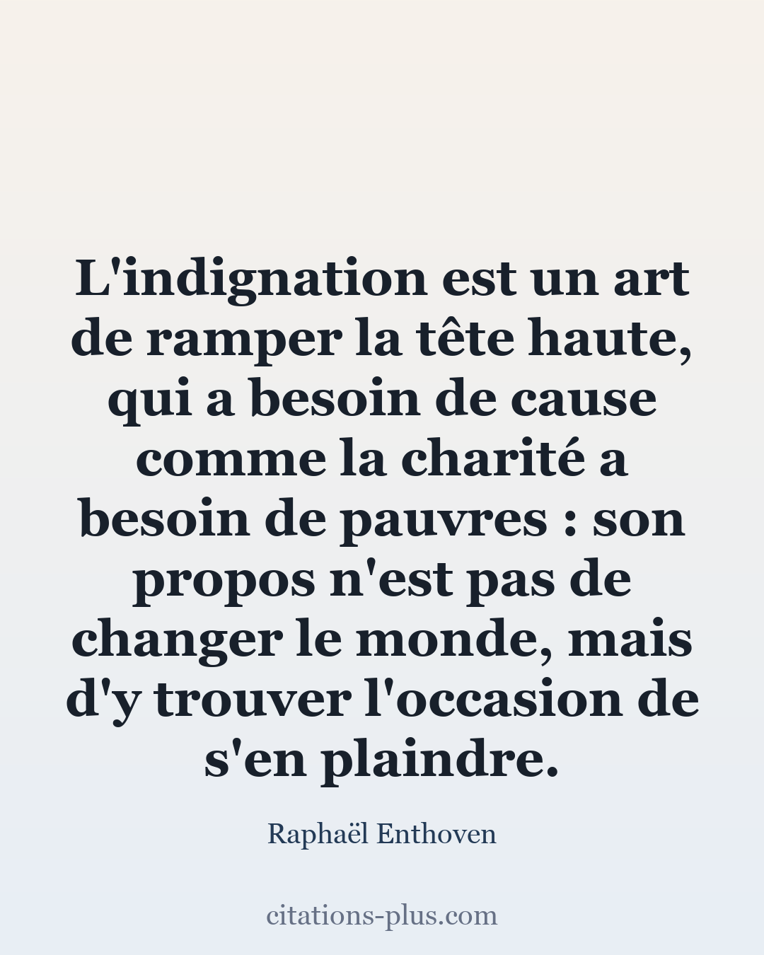 Carte Premium clair — Raphaël Enthoven