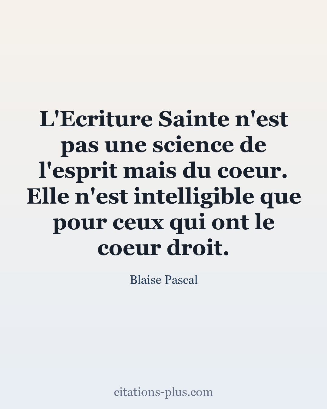 Carte Premium clair — Blaise Pascal