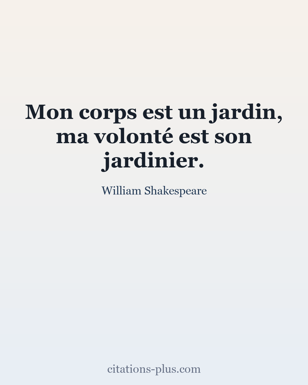 Carte Premium clair — William Shakespeare
