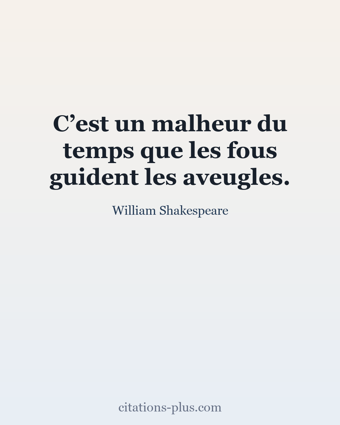 Carte Premium clair — William Shakespeare