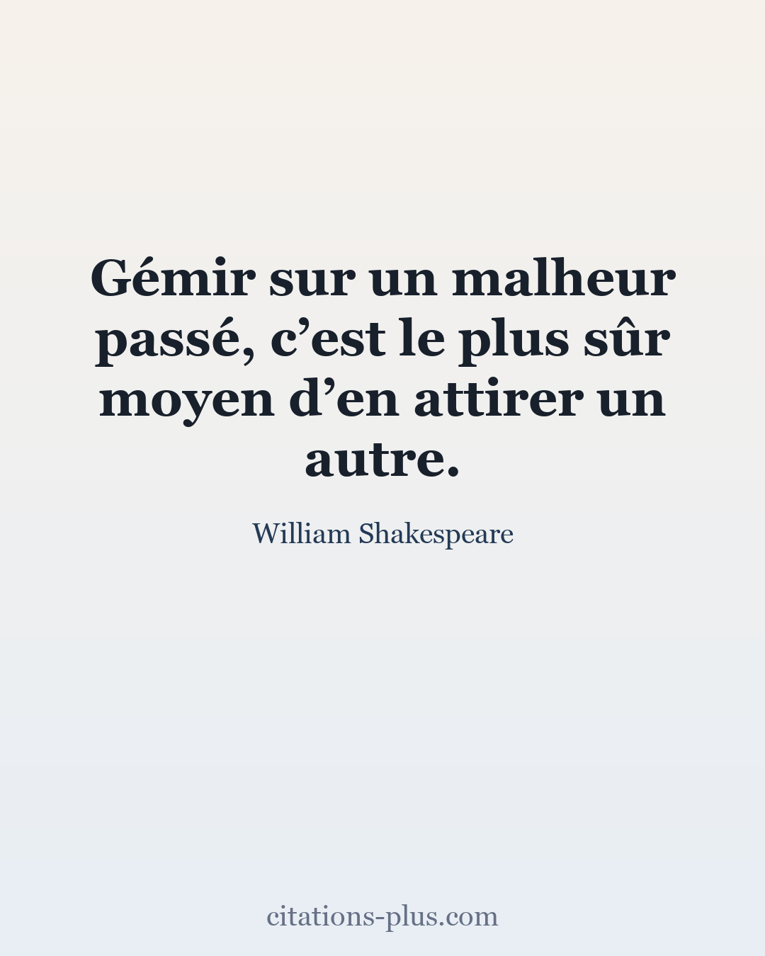 Carte Premium clair — William Shakespeare