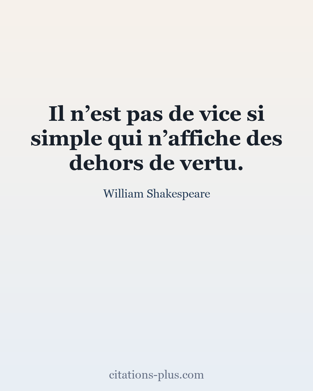 Carte Premium clair — William Shakespeare