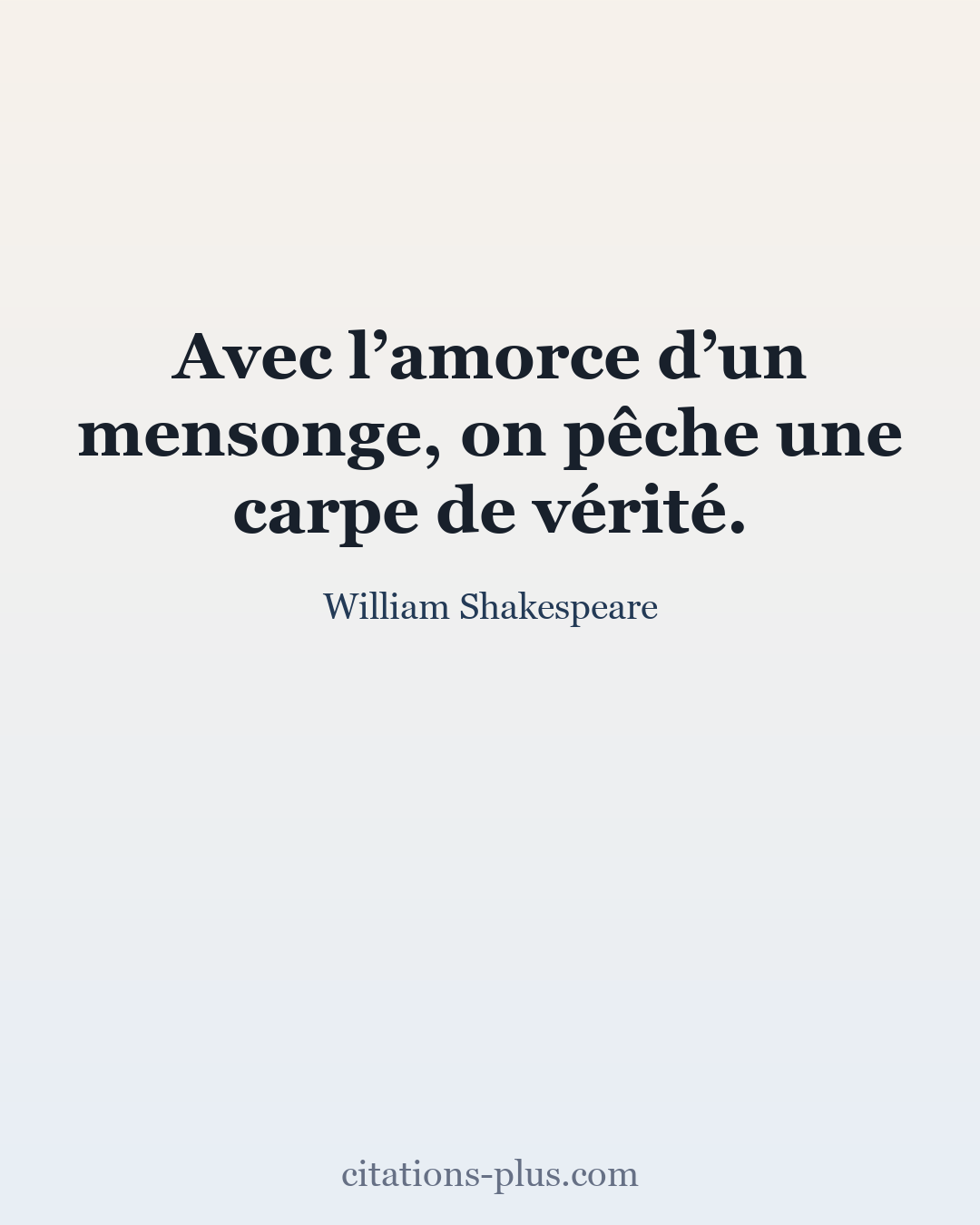 Carte Premium clair — William Shakespeare
