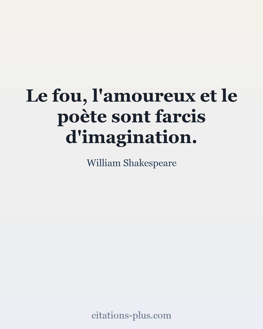 Carte Premium clair — William Shakespeare