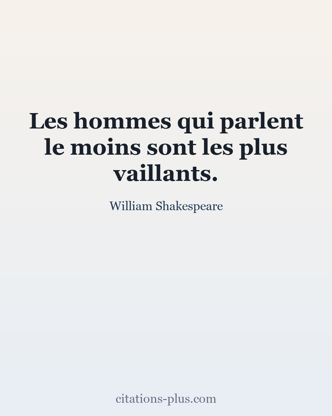Carte Premium clair — William Shakespeare