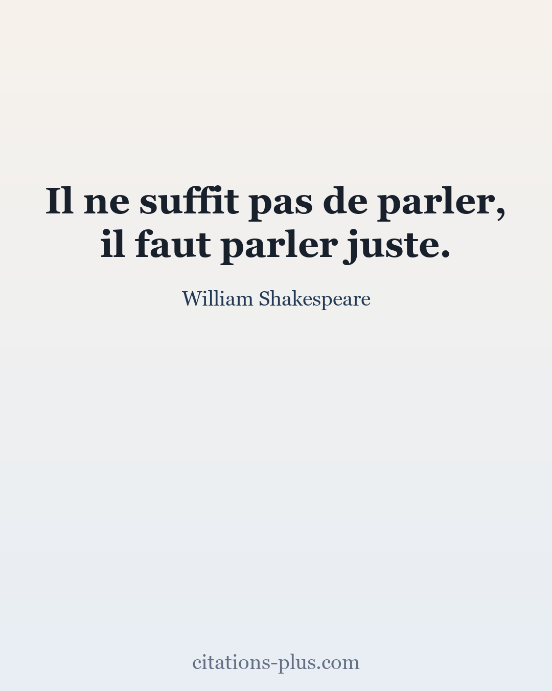 Carte Premium clair — William Shakespeare