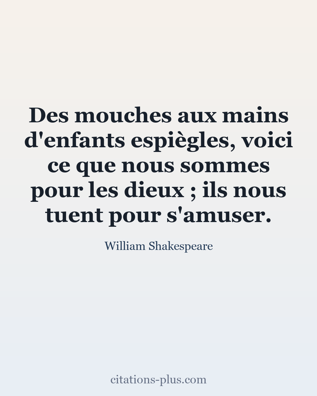Carte Premium clair — William Shakespeare