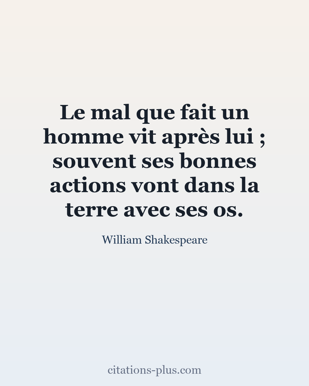 Carte Premium clair — William Shakespeare