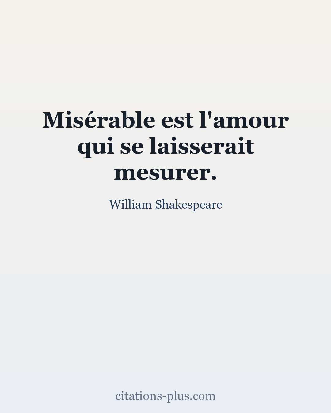 Carte Premium clair — William Shakespeare