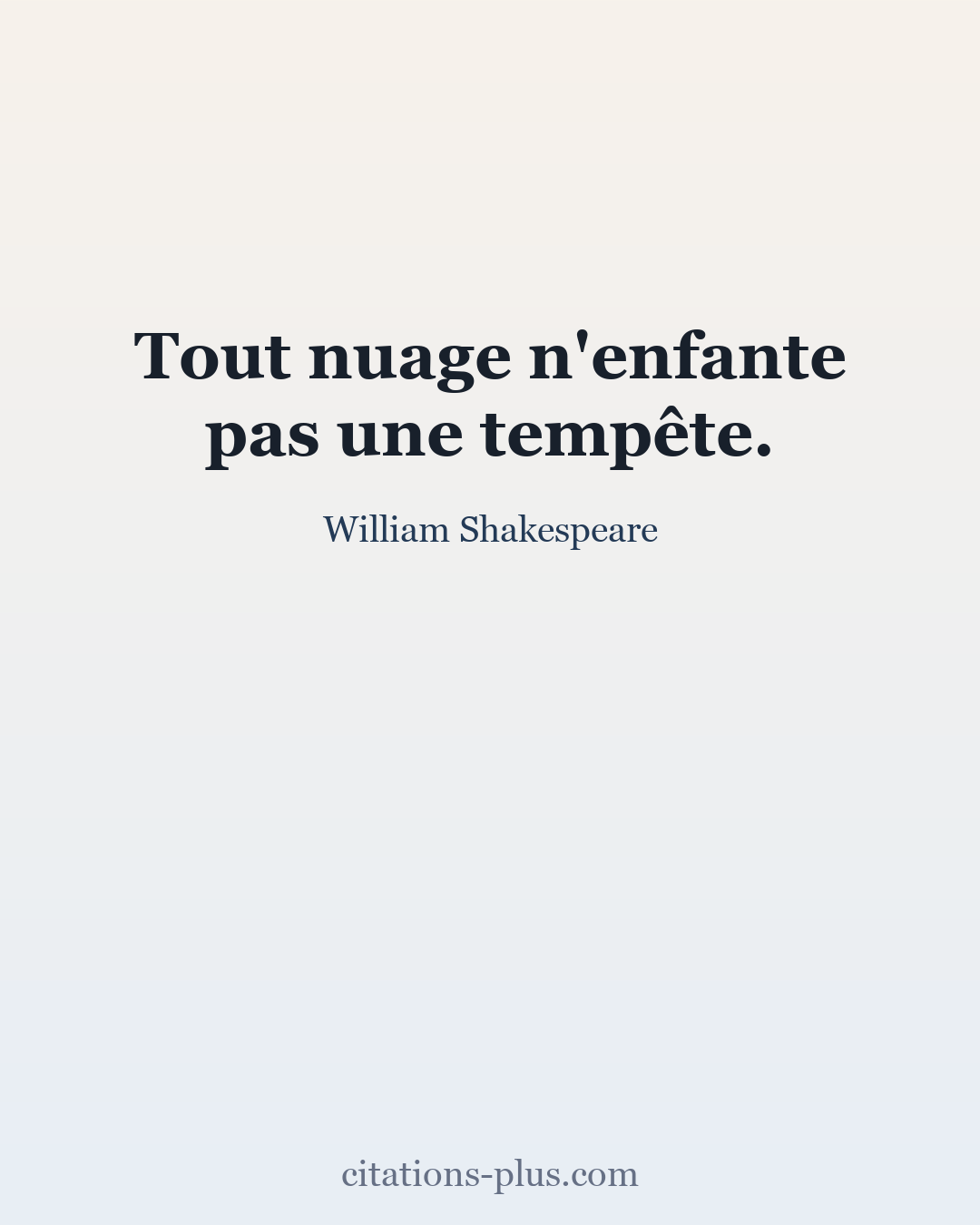 Carte Premium clair — William Shakespeare