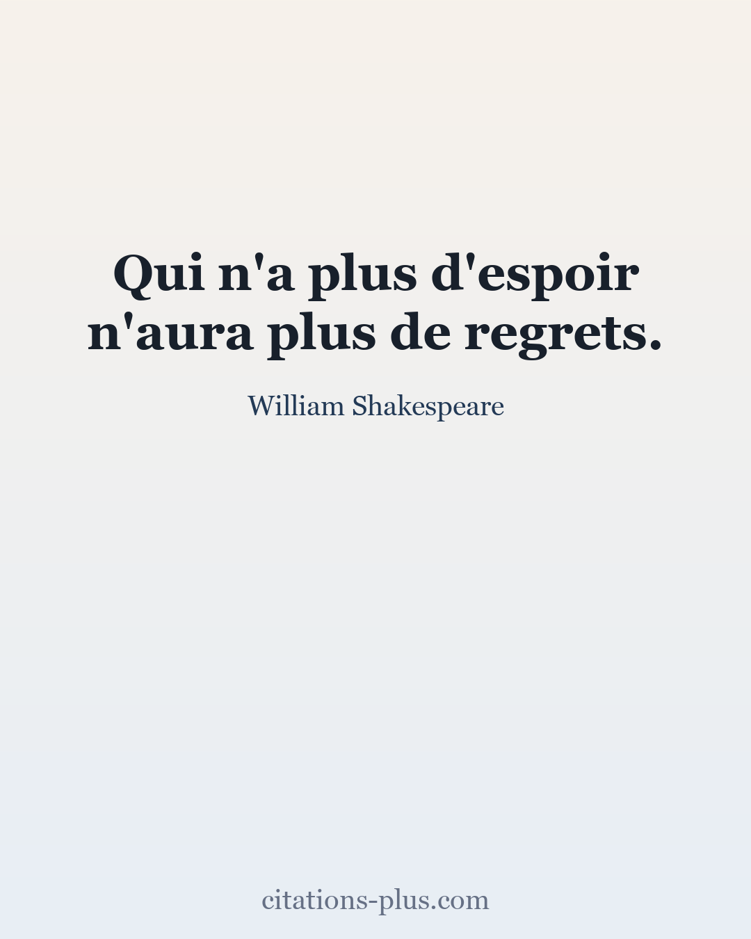 Carte Premium clair — William Shakespeare