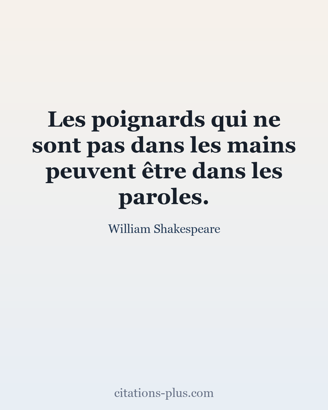 Carte Premium clair — William Shakespeare