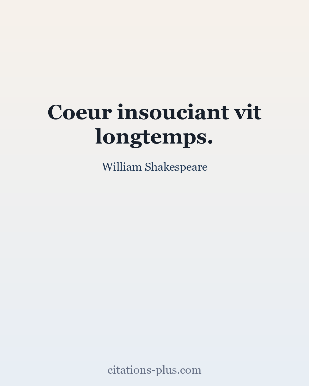 Carte Premium clair — William Shakespeare